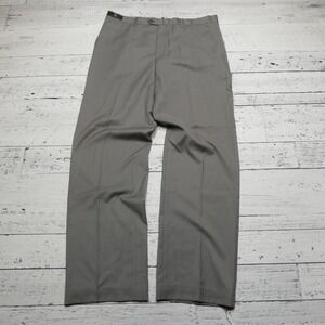 Burberry London Pants Mens 38 Gray‎ Dress Trousers Flat Front Office 8040-A3#